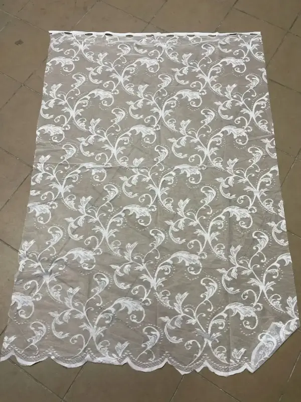 Короткая тюль с вензелем 1.50 м оптом со склада
