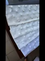 Тюль на льне 3д пон пон — изображение 3
