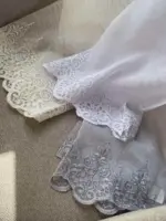 Тюль бамбук с вышитым низом — изображение 2