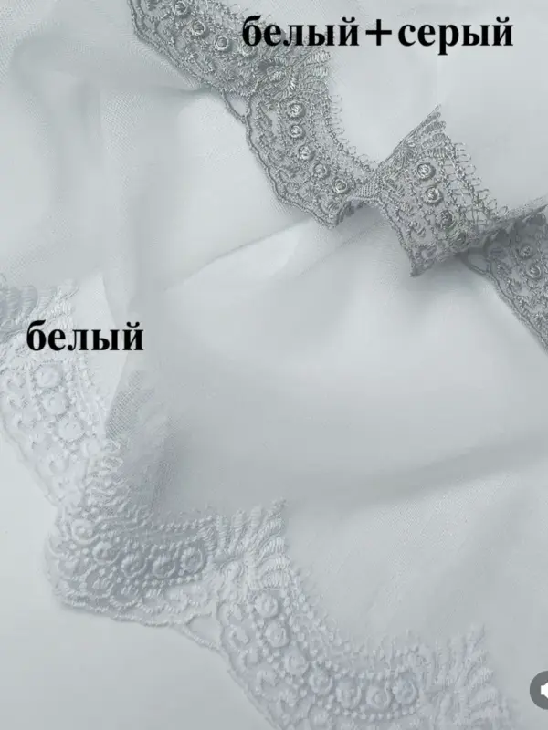 Тюль оптом бамбук с вышитым низом со склада для магазина штор