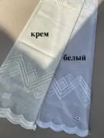 Купить тюль тайбамбук с вышивкой оптом со склада Одесса 7 км