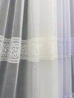 Тюль с вышивкой, основа бамбук «Симфония» — изображение 3